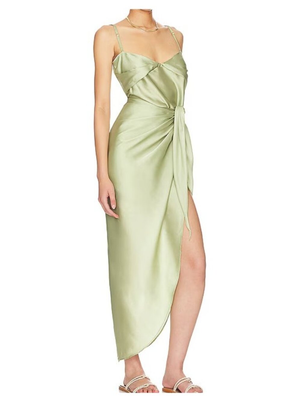 Baobab Selma Midi Dress Cover Up Resort Size Medium Satin Wrap up In Grape